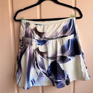 Calia Floral Print Skort in Purple and White SzM